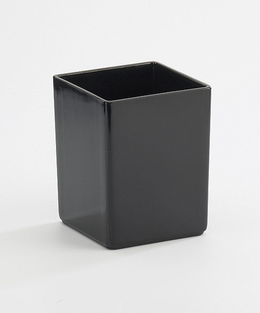 Melamine Box, 6" H x 5" W x 5" D, Black Melamine