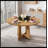 Round Dining Table For 4 - 47 Inch Farmhouse Kitchen Table, MDF Circle Table With Oak Finish, 300Lb Weight Capacity, Easy Assembly For Dining Room, Kitchen, Living Room - Spiced Round Table