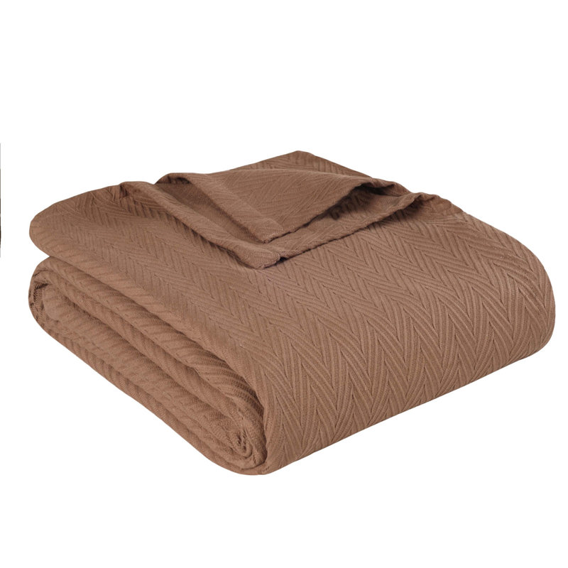 Couverture simple en coton taupe