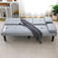 PVC Leather Convertible Futon Sofa Bed-748487445