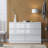 Carlton 6 Drawer Chest Of Drawers. 110cm Wide. 3+3 Configuration. High Gloss Front. Scratch Resistant. Modern No Handle Design.-39703025