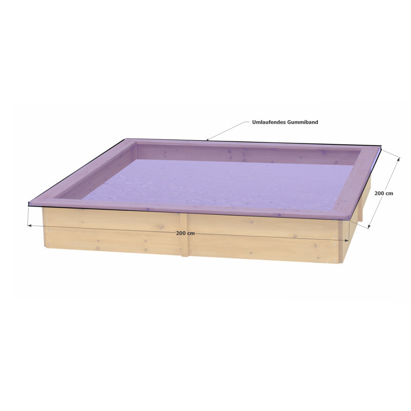 Plastic Square Cover, 1cm H x 200cm W x 200cm D, Blue