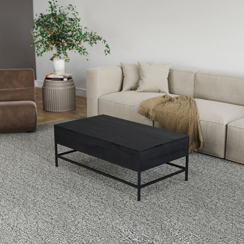 Table basse à plateau relevable, Gris anthracite