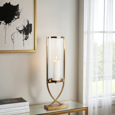 Modern Cylindrical Pillar Candle Holder for Tabletop Decoration - Decorative Metal Candlestick Holder for Living Room Accent