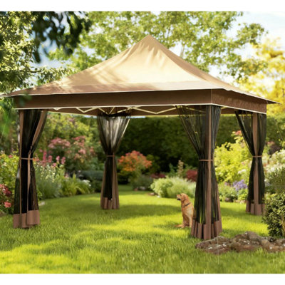 Adjustable Height Pop Up Tent,Canopy Tent With Mesh Netting,With Carry Bag,For Garden,Patio