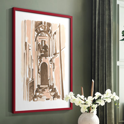Blush Architecture Study IV, reproduction encadrée - bois massif