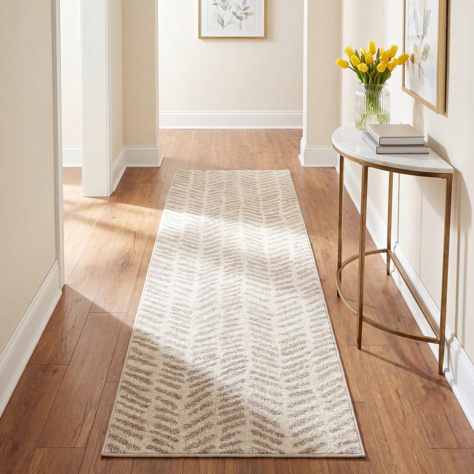 Rowley Grey Machine Washable Rug, Runner 2'6" x 8'