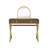Coleen Walnut & Gold Finish Vanity Desk W/Mirror & Jewelry Tray