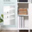 Armoire haute pour salle de bain - blanc, miroir, tablettes réglables, tour autoportante blanche avec miroir et tablettes