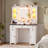 Makeup Vanity Desk with Touch Screen Mirror and Lights & Charging Station, Large Vanity with LED Light Cabinets, 5 Drawers, Vanity Table with Lighted Mirror