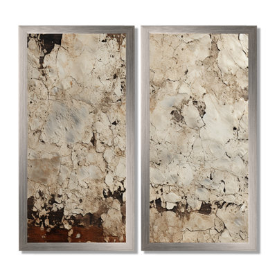 Gray Rhythms Champagne - Champagne, reproduction d'art sur toile encadrée, ensemble d'art mural gris