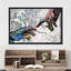 «Colorful Collage Hands Of God» par Michelanglo Graffiti & Street Art Pop Art, urbain moderne multicolore sur toile-97558972-97558971