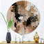 Liberté artistique brune et noire I - art mural rond abstrait sur métal-88628128