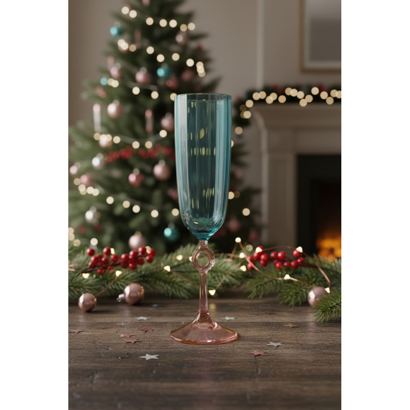 Champagne Glass Set, Bleu