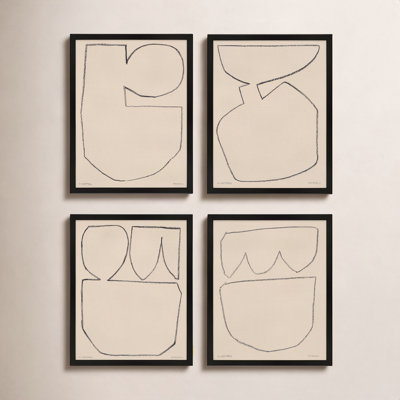 Freya " Outlines 5-8, Set Of 4 " by Michael Kempen 4 - Pieces