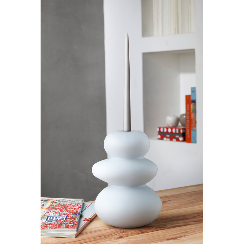 Cairn Candlestick, Opal Gray