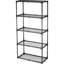 Rangement en métal à 5 tablettes robuste. 1 paquet, noir. Convient à divers espaces comme la maison, le bureau, l'entrepôt, le garage. Stable, espace. 110 lb par tablette, 550 lb au total. Facile à construire. P 28,18 po