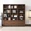 Bibliothèque avec tiroirs, hauteur 70,87 po, 4 tablettes, moderne, bureau à domicile, salon, bureau