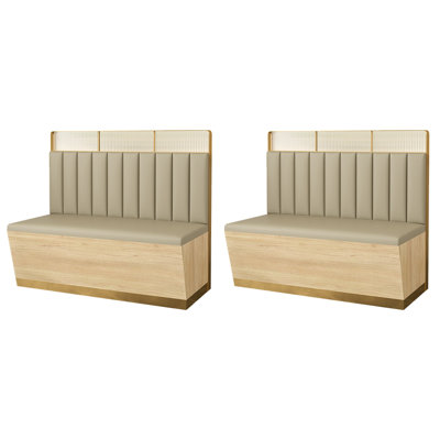 Banc rembourré en similicuir haut de gamme