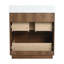 Meuble-lavabo autoportant moderne avec lavabo simple, rangement à deux tiroirs et bois d'ingénierie imperméable pour plus de durabilité et de style-116332475