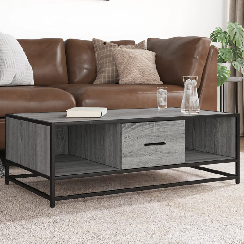 Sabier Coffee Table with Storage, Gray Sonoma