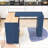 Modern Rolling Kitchen Island Cart with Built-in Charging Station, LED Lighting and Ample Storage-1481230230