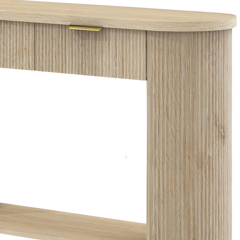 Canapé-lit cannelé avec rangement pour tiroir et tablette, H 31,6 po x l 47,2 po x P 13,8 po