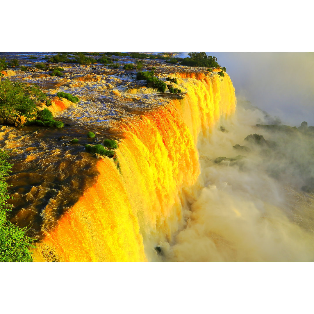 Über den Iguacu-Fällen von Agustavop - Druck auf Leinwand ohne Rahmen