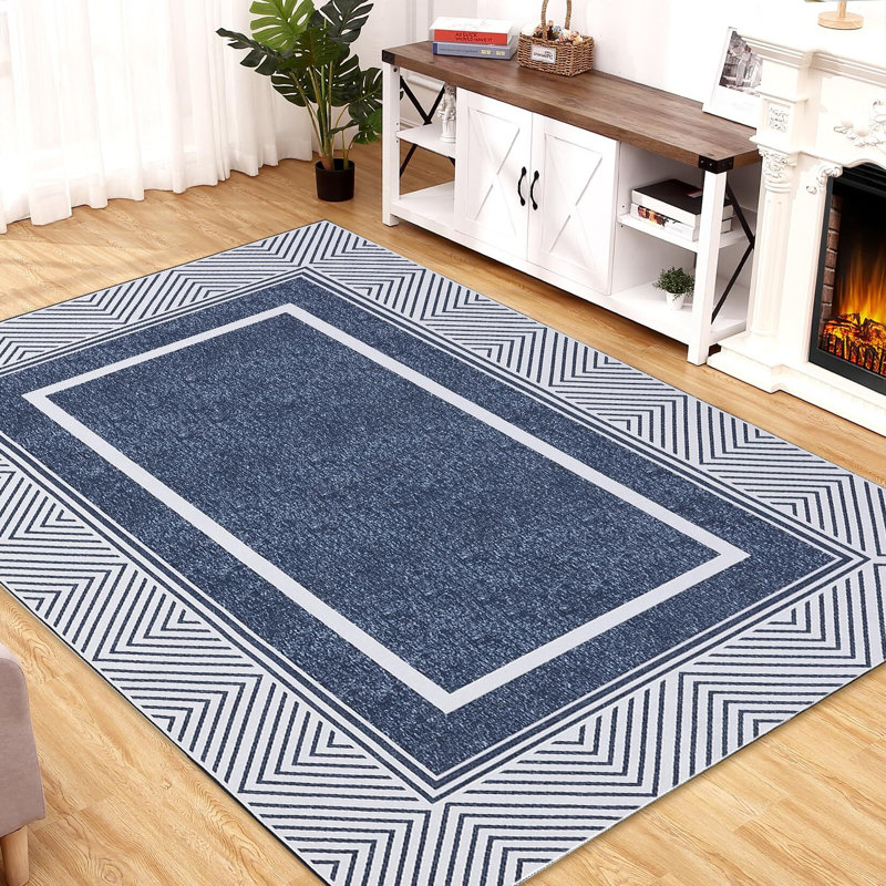 Tapis moderne à bordure lavable