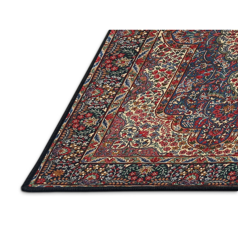 Tapis 100% traditionnel lavable à la machine 2215, Rectangle 2 pi x 4 pi