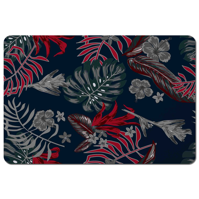 Wolcott Polyester, Wood Floral Rectangle Placemat
