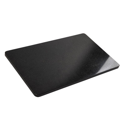 Lovdeco Black Marble Cutting Board, 20x12 Inch Stone Pastry Board For Kitchen, Black Marble Slab With Non-Slip Feets, 1 Piece