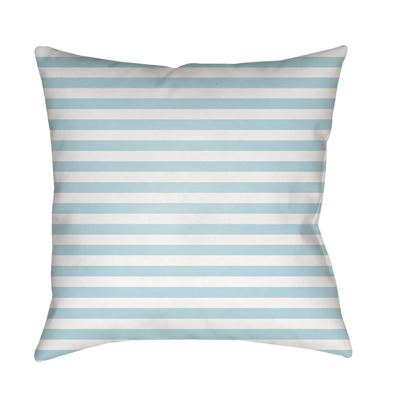  Indoor/Outdoor Throw Pillow, 18" H x 18" W x 3.5" D, Light Blue