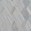 Enver 12x15 Diamond Polished Marble & Brass Inlay Mosaic Tile