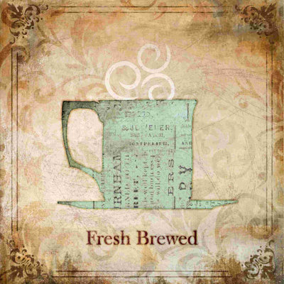 «Cafe Fresh Brew», impression sur toile tendue