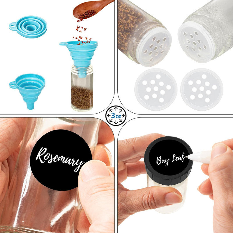 Freestanding Spice Jar & Rack Set