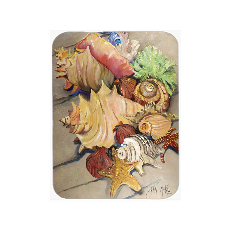 Caroline's Treasures Shells Glass Cutting Board
