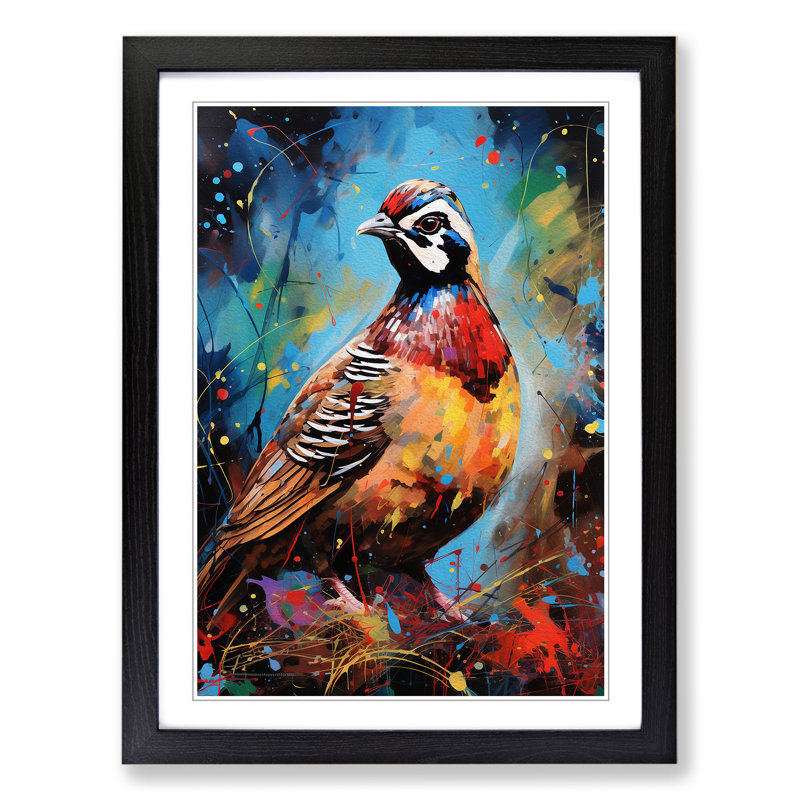 Partridge Action 1 Piece Single Picture Frame Wall Art, 34cm H x 25cm W x 2" D, Black Framed