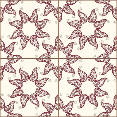 Carreau de papier peint adhésif l 24 po Bohemian
