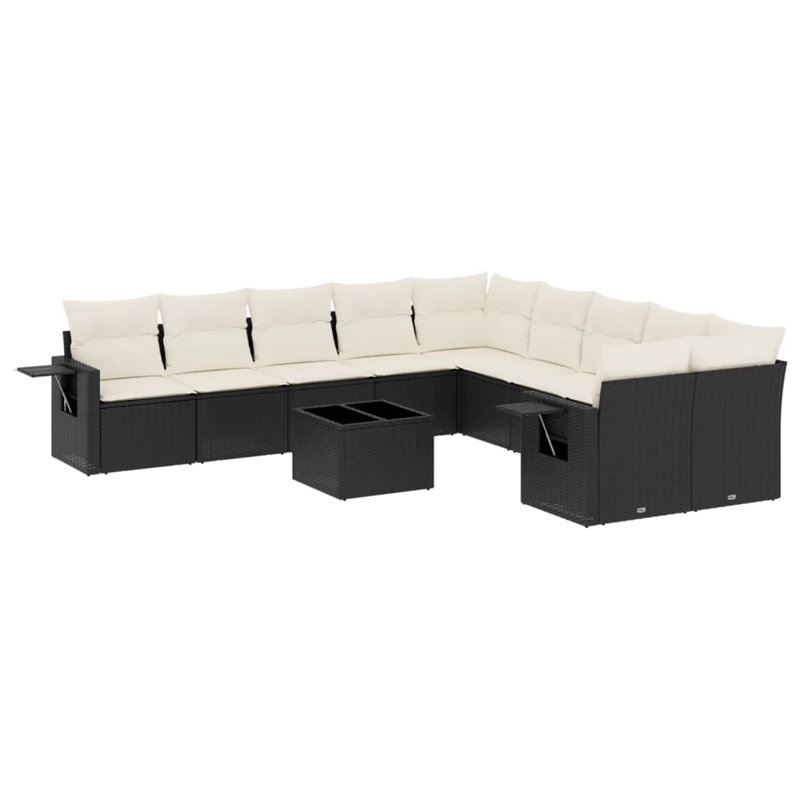 Vidaxl Garden Sofa Set Black