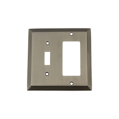 Deco 2-Gang Toggle Light Switch / Rocker Combination Wall Plate