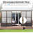All Season Sunroom, Outdoor Permanent Wall Mounted Solarium With Detachable Polycarbonate Windows, Aluminum Lean To Gazebo Sun Room With 2 Lockable Sliding Doors For Garden Patio Deck-108963551