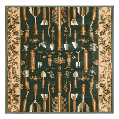 Tapis vert français lavable à la machine