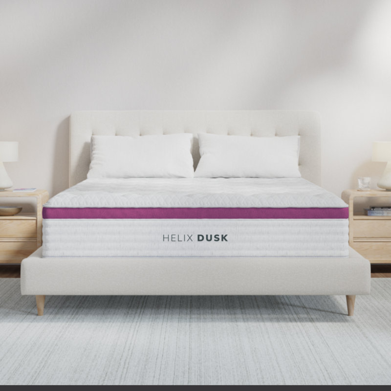 Matelas Helix Dusk avec plateau-coussin GlacioTex, Simple extra long