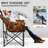 Oversized Portable Heated Camping Chair With Pillow, Heated Foldable Chair Seat Supports 500 Lbs-1021472980