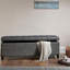 Banc de rangement en polyester gris anthracite FlowLuxe-1938052262