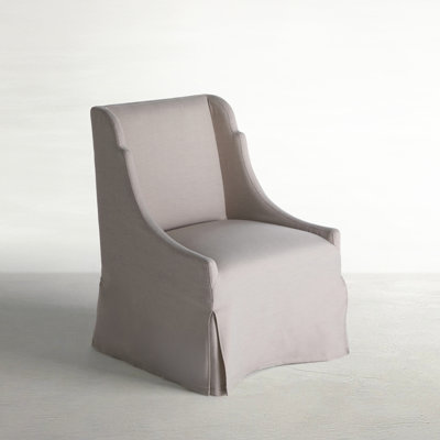 Whitfield Fabric Wing Back Arm Chair in Ivory Beige