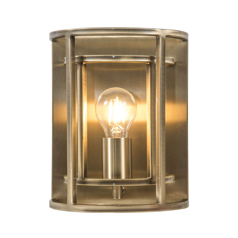 Stillmore Flush Mounted Sconce, Antique Brass