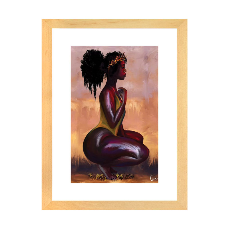 " Royal Seed " by Crixtover Edwin, 24" H x 16" W x 1" D, Natural Wood Paper, White