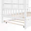 Lit simple blanc avec lit gigogne-655503680-655503681